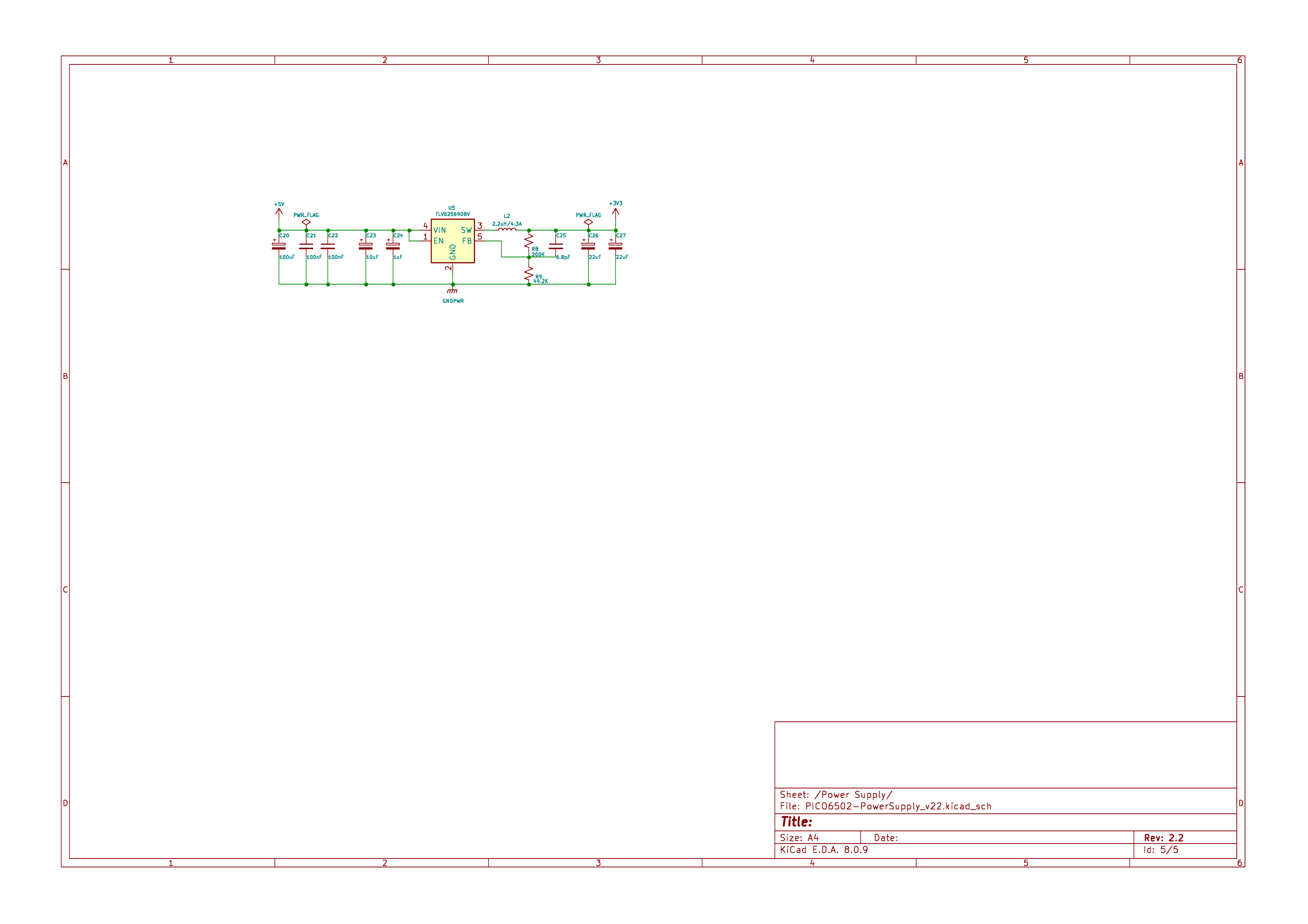 pico6502 Schematic Sheet 4 — Power Supply